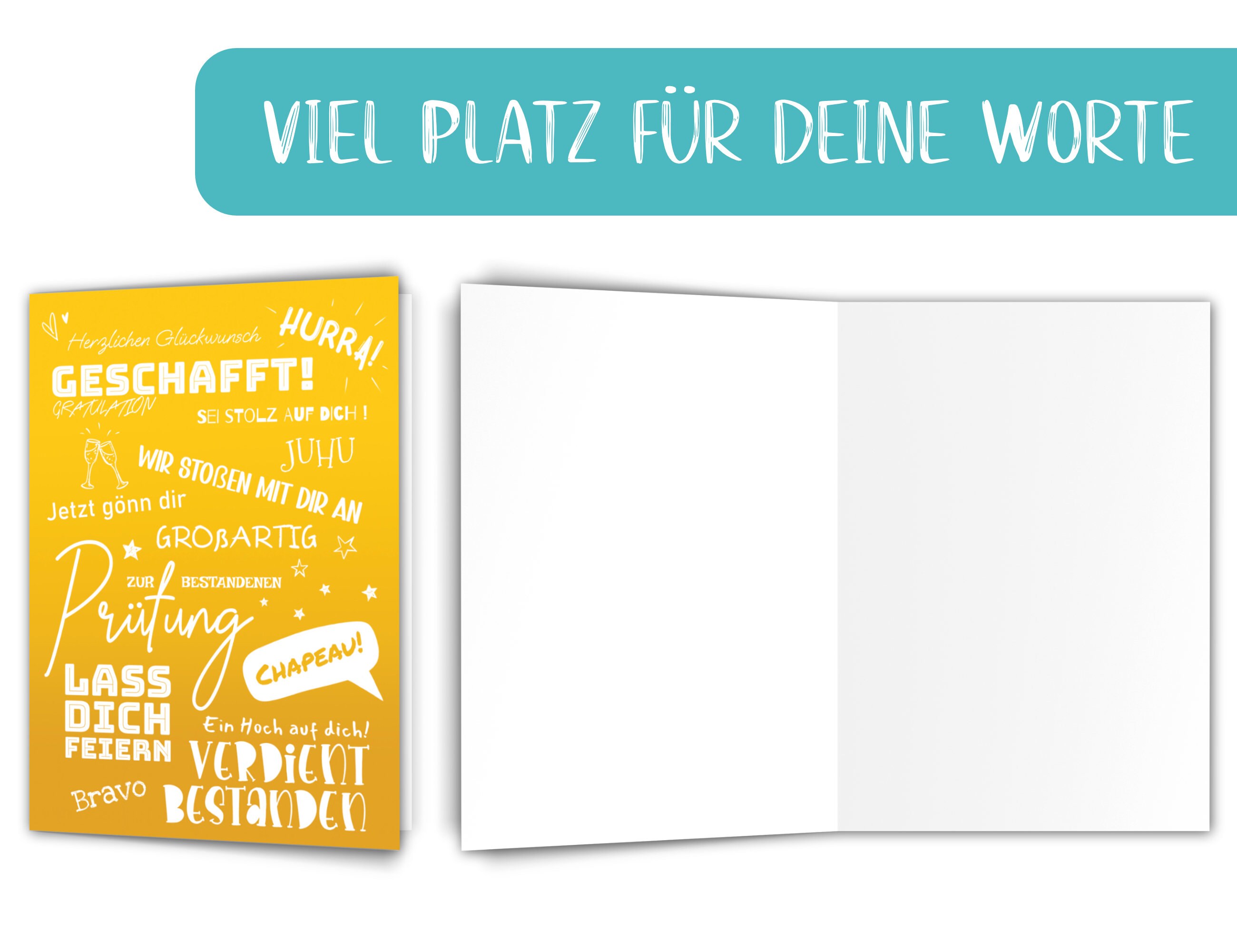 Große Glückwunschkarte Zum Schulabschluss – A5 Premium-Karte Mit Umschlag | Made In UK
