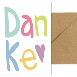 Danke Karte – bunte Grußkarte Dankeschön, Dankeskarte mit Umschlag, Postkarte kleines Dankeschön Erzieherin Lehrer Kollegen Chef Abschied