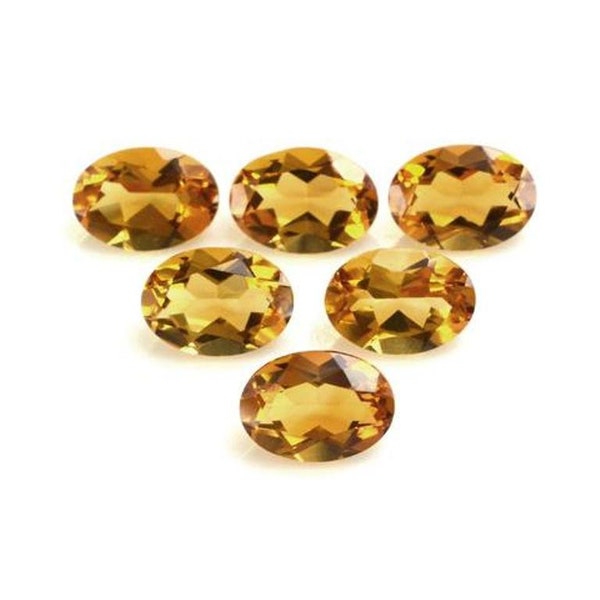 Loose Oval Brilliant Cut Natural Gold Yellow Citrine Sunrise Colour 16mm X 12mm