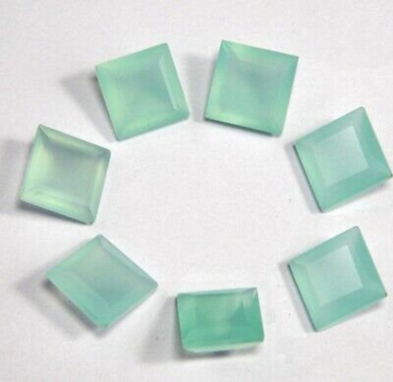 8mm/9mm/10mm/11mm/12mm Natural Blue Chalcedony trillion cut faceted loose gemstone for jewelry