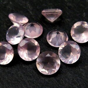 3mm / 4mm / 5mm / 6mm / 7mm Quartz rose naturel taille ronde facettée pierre précieuse en vrac pour bijoux