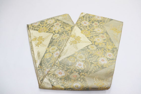 Pure Silk Japanese Kimono Obi belt / Fukuroobi / … - image 2