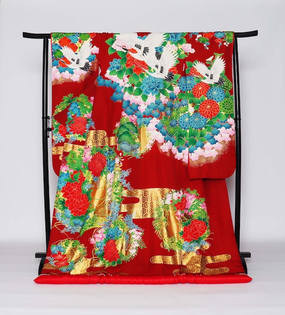 Yuzen Uchikake Kimono, Wedding Kimono, Japanese K… - image 1