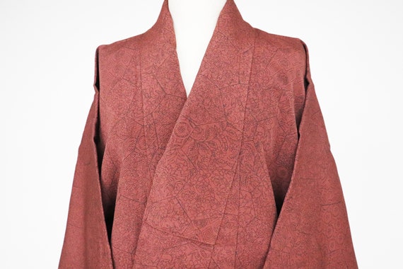 Silk kimono robe / vintage Japanese kimono / casu… - image 4