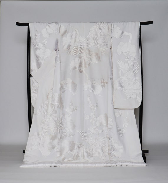 White Uchikake Kimono, Wedding Kimono, Japanese Ki
