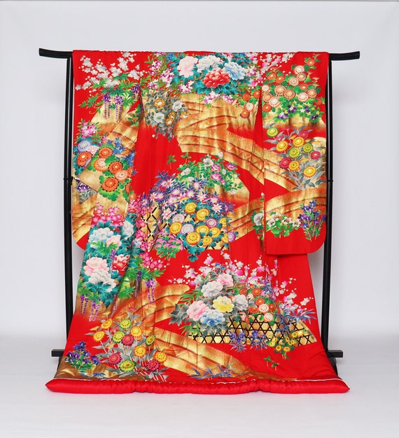 RARE!! Yuzen Uchikake Kimono, Wedding Kimono, Japanes… - Gem