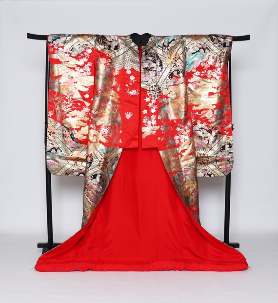 Yuzen Uchikake Kimono, Wedding Kimono, Japanese K… - image 2