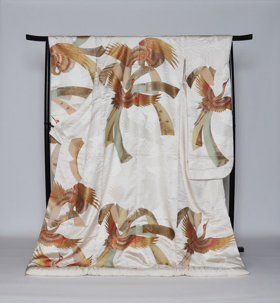 White Uchikake Kimono, Wedding Kimono, Japanese Ki