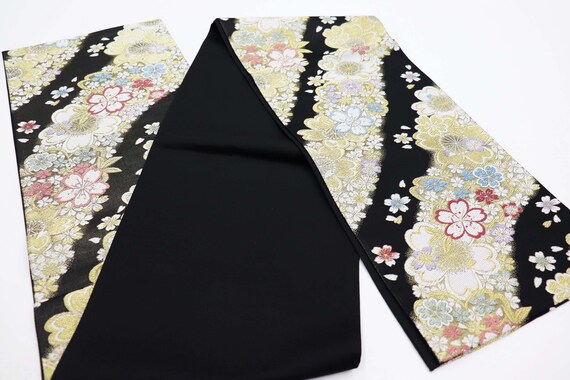Pure Silk Japanese Kimono Obi belt / Fukuroobi / … - image 4