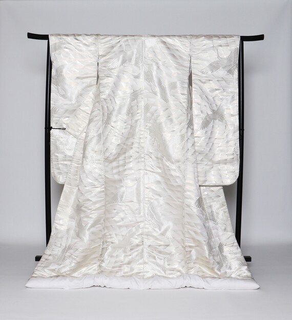 White Uchikake Kimono, Wedding Kimono, Japanese Ki
