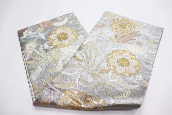 Pure Silk Japanese Kimono Obi belt / Fukuroobi / … - image 2