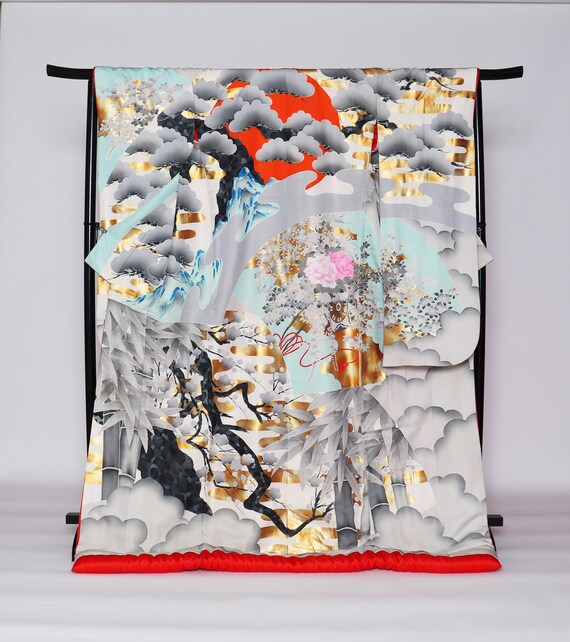 Yuzen Uchikake Kimono, Wedding Kimono, Japanese Ki