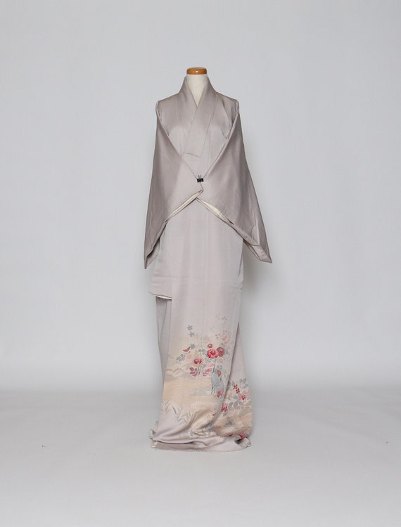informal kimono / vintage Japanese kimono / casual
