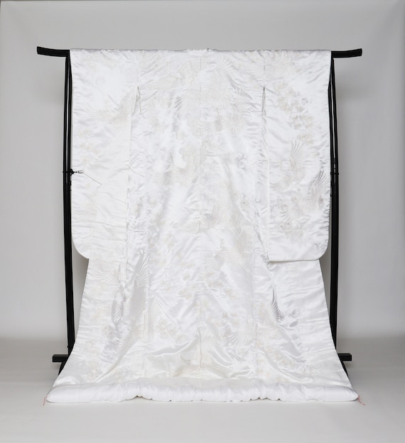 White Uchikake Kimono, Wedding Kimono, Japanese Ki