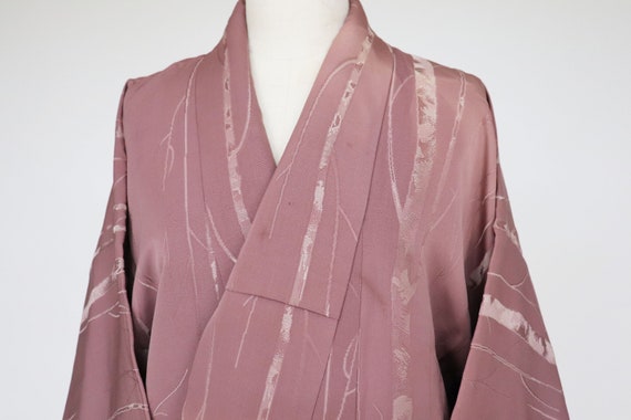 Silk kimono robe / vintage Japanese kimono / casu… - image 4