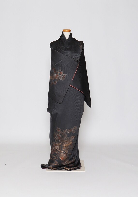 informal kimono / vintage Japanese kimono / casual