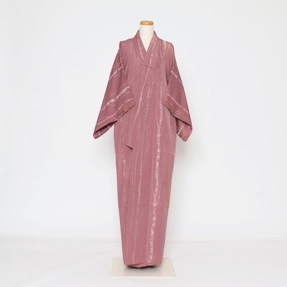 Silk kimono robe / vintage Japanese kimono / casu… - image 1