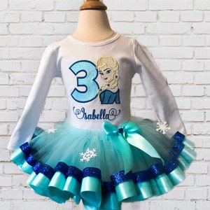 Frozen Inspired Tutu Outfit, Elsa Birthday , Elsa Frozen Birthday Outfit, Ice Princess Birthday Tutu