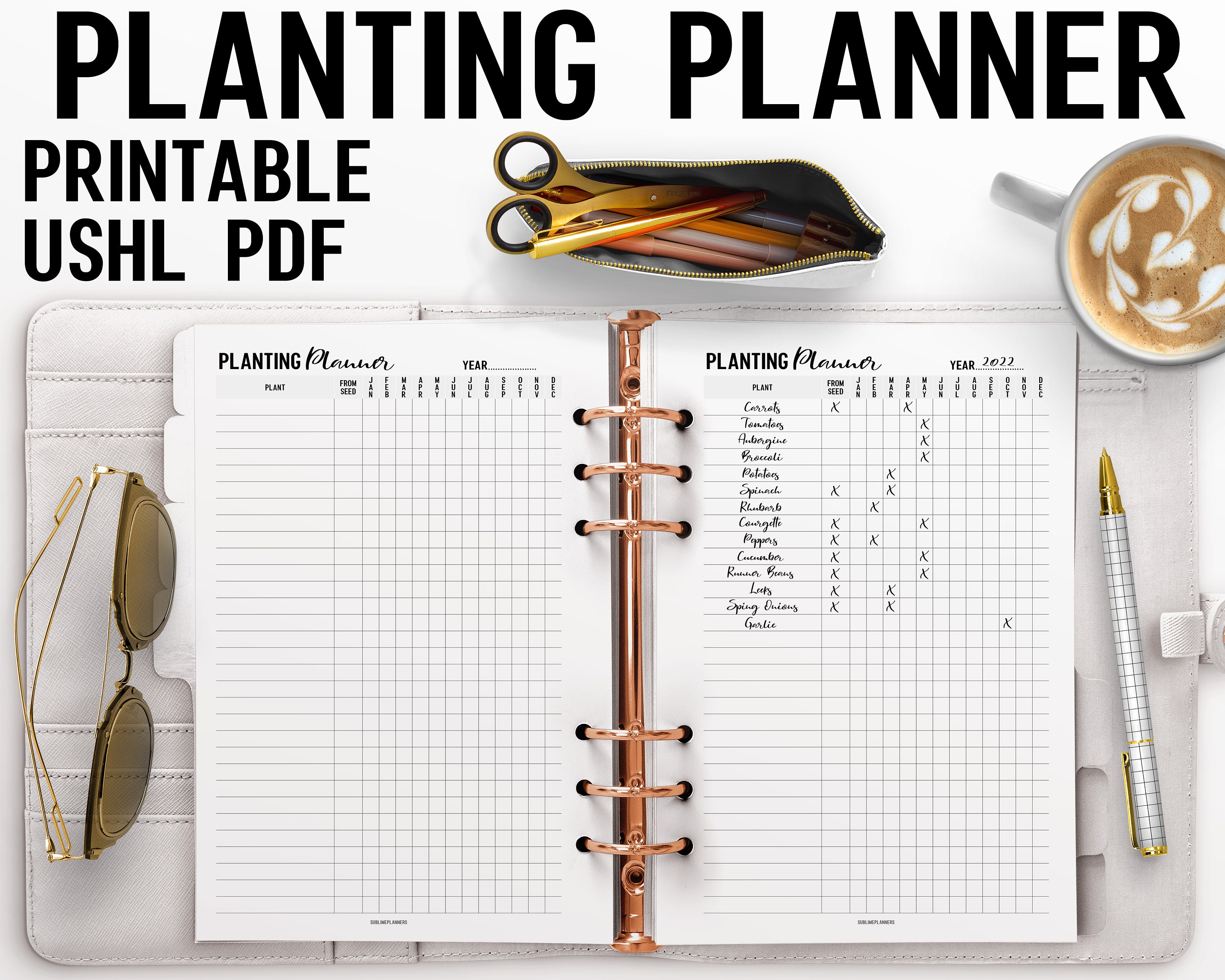 Paper Seed Starting Planner Insert A4 Half Letter PDF Letter Size ...