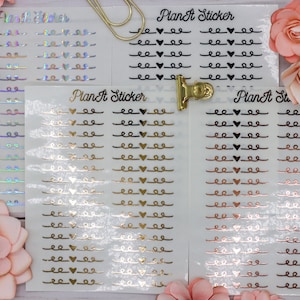 Adesivos de coração, adesivos Bujo, adesivos para caderno, conjunto de adesivos para planejador diário, adesivos para planejador de estudante, adesivos para planejador de faculdade, melhor