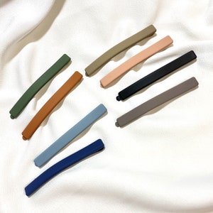 Matte Hair Pin, Acrylic Hair Barrette, Morandi Thin Bobby Pin, Korean Hair Accessories, Minimalist Clip, Color Hair Pins