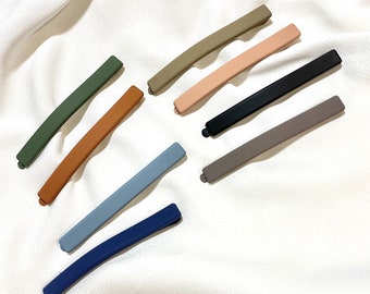 Matte Hair Pin, Acrylic Hair Barrette, Morandi Thin Bobby Pin, Korean Hair Accessories, Minimalist Clip, Color Hair Pins