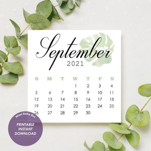 Calendrier Imprimable Septembre 21 Calendrier Septembre Etsy