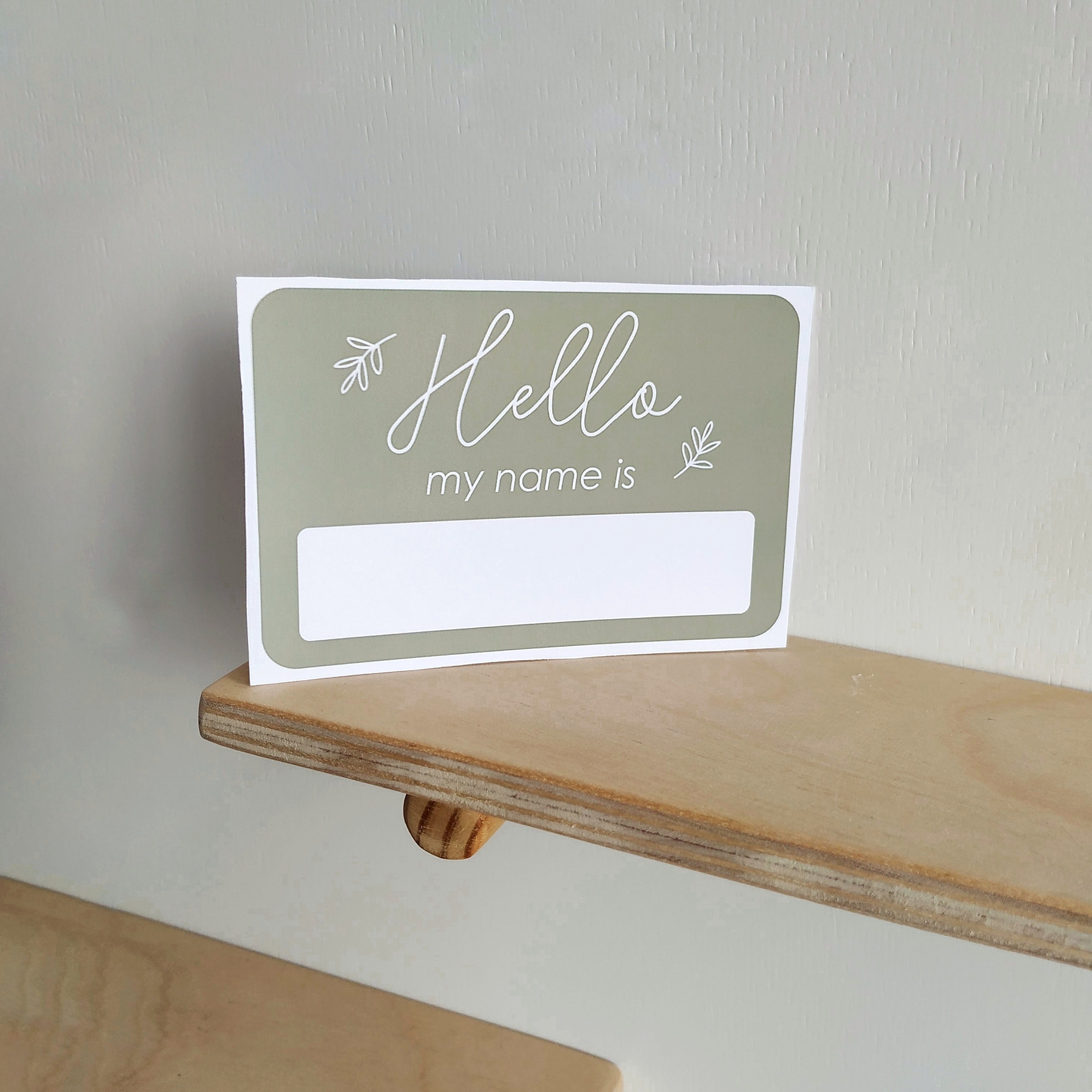 Newborn name tag hello my name is tag hello baby sticker Etsy