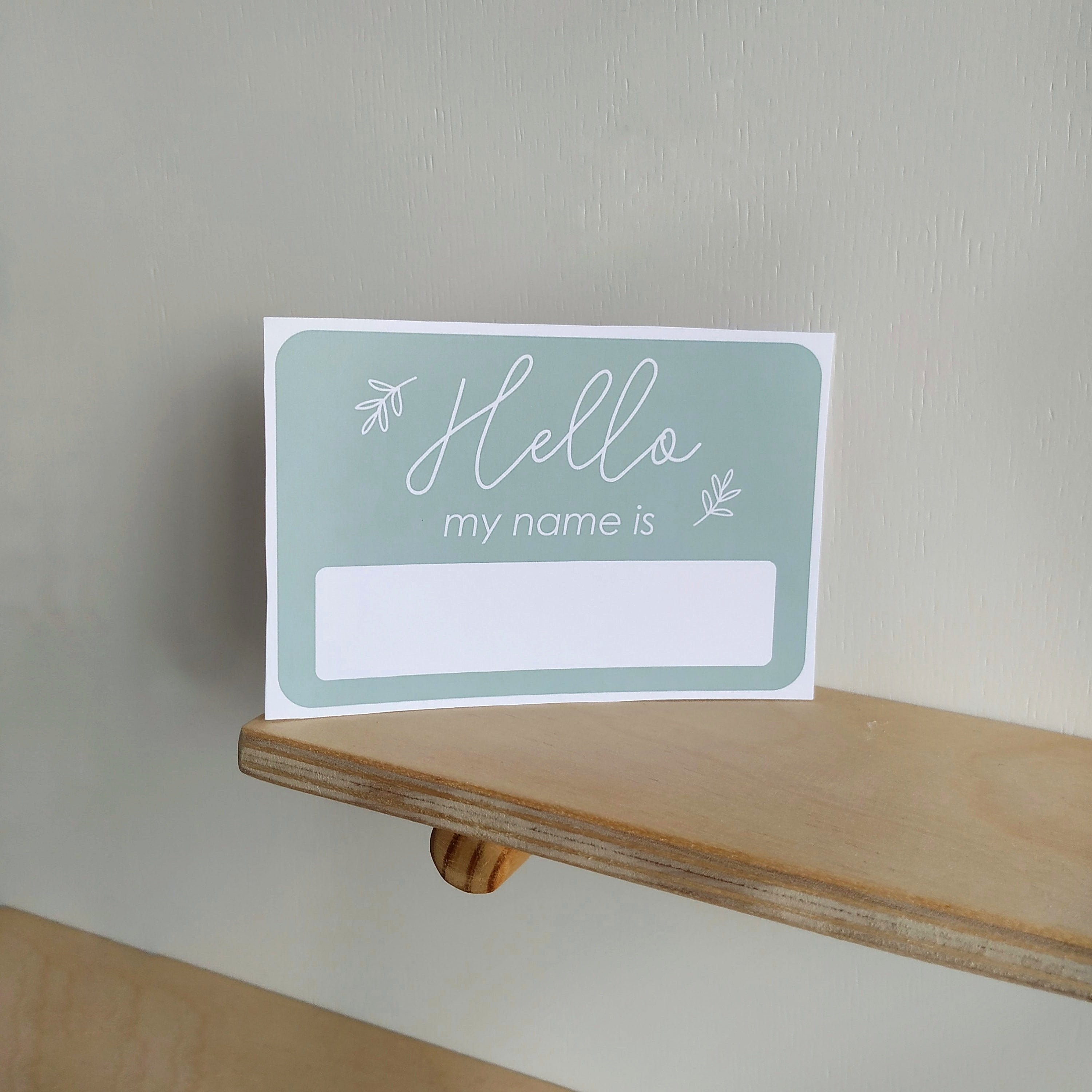 Hello my name is baby name tag hello baby sticker name tag Etsy