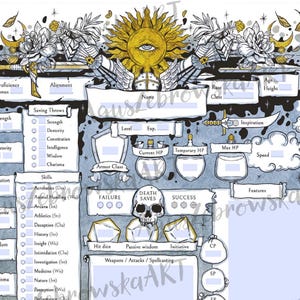 D&D 5e Character Sheets - Form Fillable sheets  | Cleric and Paladin class | Instant download