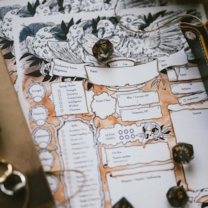 D&D 5e character sheets | Printable dnd 5e character sheets ravens theme