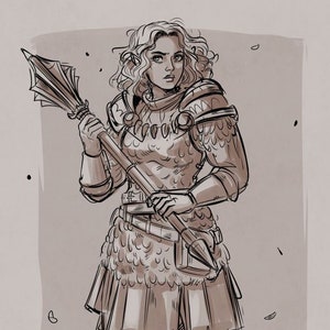 Sketchy D&D custom commission | fantasy single character commission