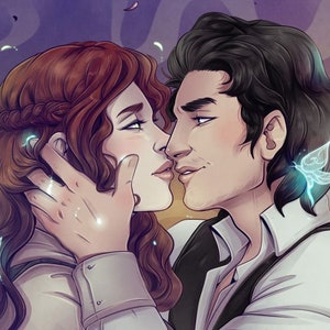 Custom Fantasy Couple Portrait - DnD Character Commission - Book Cover Commission