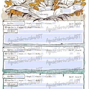 D&D 5e Character Sheets - Fillable Form Druid Class Character Sheet ...
