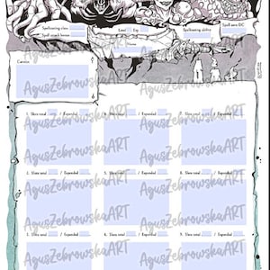 D&D 5e Character Sheets - Form Fillable Sheets | Custom Monster Design ...