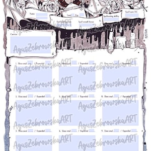 D&D 5e Vampire Character Sheet: Form Fillable, Custom Design (instant ...