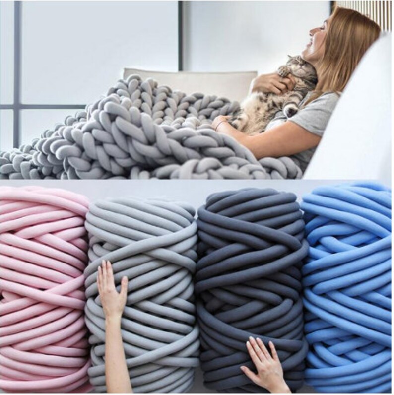 1000g Super Thick Chunky Yarn Cotton Tube Yarn Merino Wool Etsy