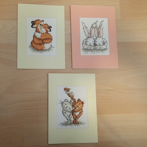 Animal Cuddles Greeting Cards - Fox - Cat - Rabbit