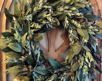 Everyday Wreath for Front Door-mixed Eucalyptus Wreath-summer