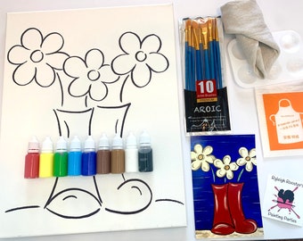 DIY Canvas Painting Kit - Rain Boots