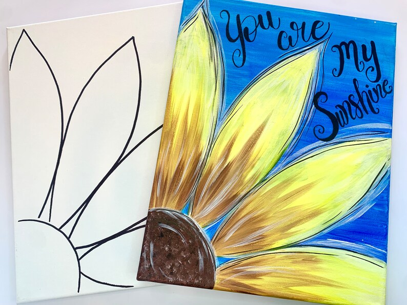 DIY Canvas Painting Kit Sunshine Etsy