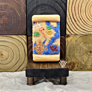 Hidden Treasure Map Soap Bar / Adventure Map / Pirate Treasure Map / Home Decor