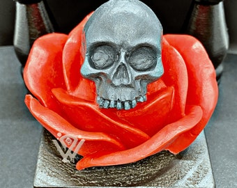 Rot and Roses Soap Bar / "Every Rose has It's Skulls" / Gothic Home Decor