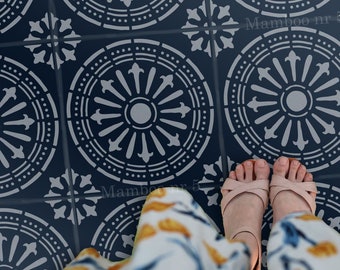 Victorian Tile Stencil Eleanora - For 15x15, 20x20, 30x30 cm Floor Tiles - Flexible and Reusable!- Create the floors you want