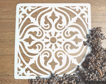 Tile stencil Carmen- Moroccan tile template - Reusable tile stencil for 15x15 cm, 20x20 cm and 30x30 cm tiles