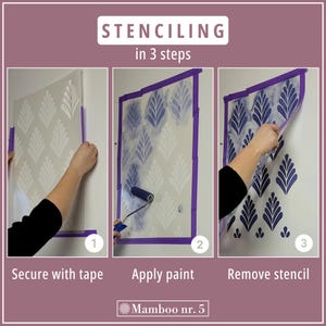 Victorian Tile Stencil Eleanora - For 15x15, 20x20, 30x30 cm Floor Tiles - Flexible and Reusable!- Create the floors you want image 5