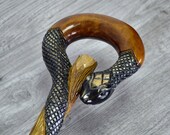 Canes Walking Sticks Wood Reeds Cane Gift Wooden Hand-Carved Carving Handmade Cane Stick Gift Accessories ( Snake New )