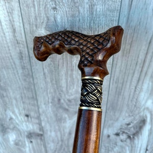 Walking Cane Wooden Sticks Walking Stick OAK wood Canes Wooden Cane Handcrafted Handmade Cane Woodcarving Exclusive