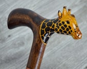 Canes Walking Sticks Wood Reeds Cane Wooden Hand-Carved Carving Handmade Cane Stick Accessories ( Giraffe )