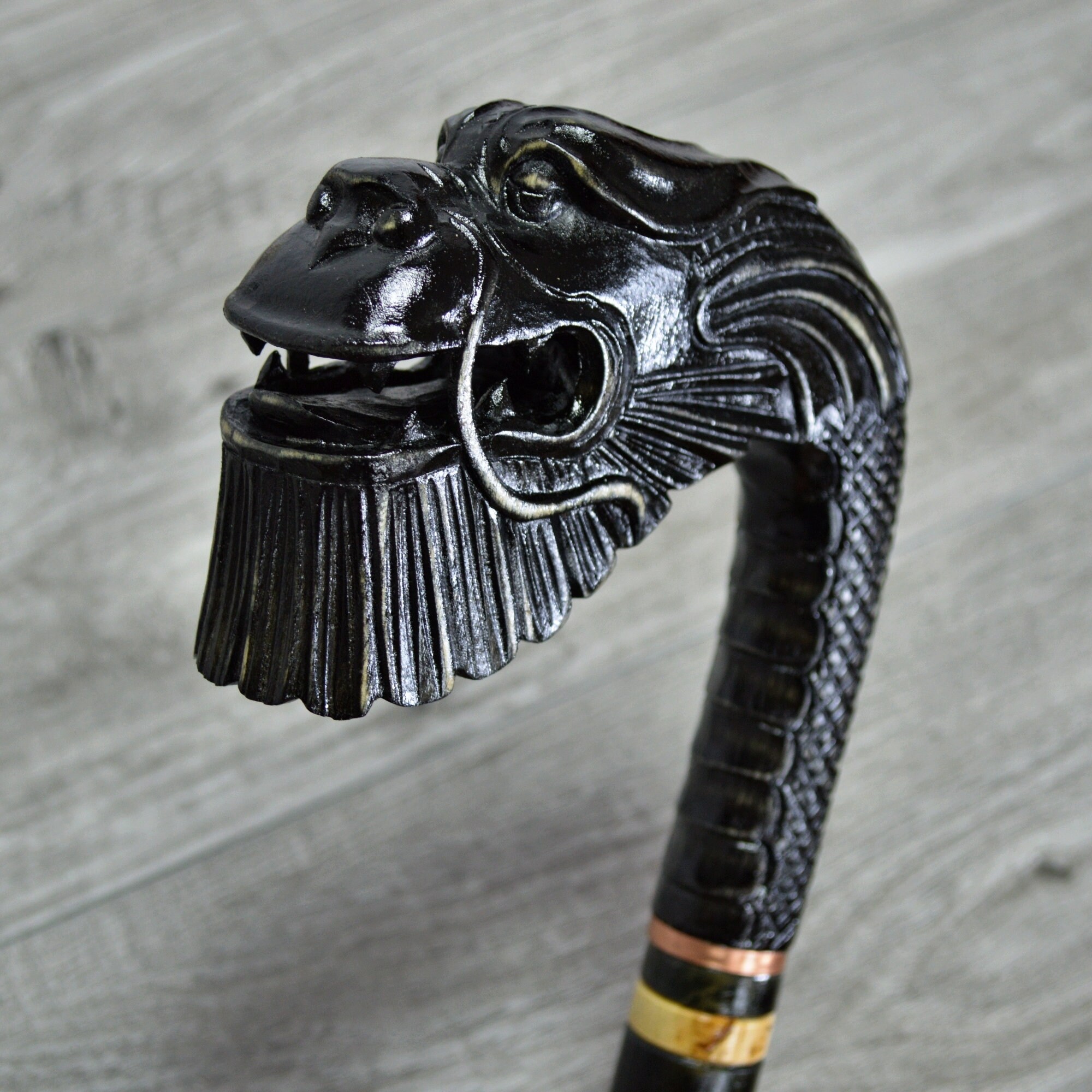 Bastones bastones de madera caña caña madera tallado a mano | Etsy